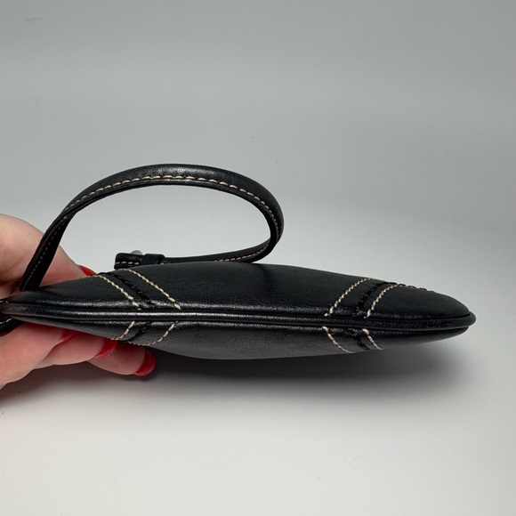 Vintage Coach Wristlet Pouch Black Smooth Leather | Coach Leatherware - Picture 8 of 8